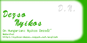 dezso nyikos business card